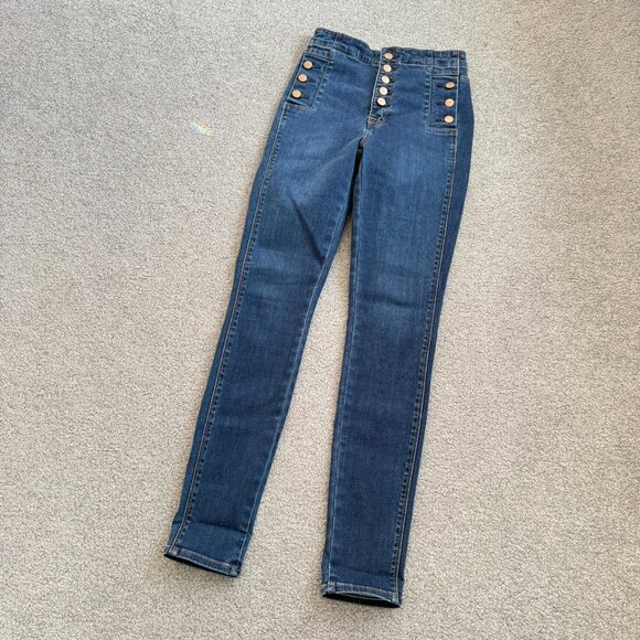 J Brand Denim - / J Brand Natasha Sky High Skinny Jean Stretch High Rise Sz 25    - 1A2672